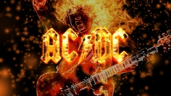 AC/DC乐队火焰效果壁纸